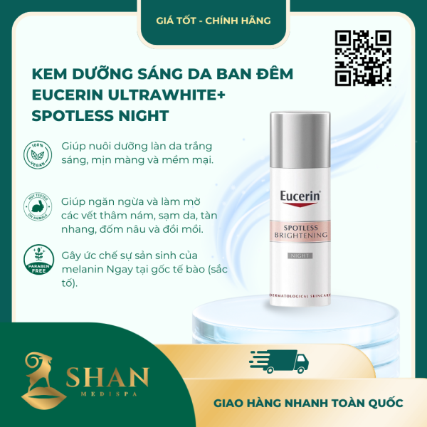 Kem duong sang da ban dem Eucerin UltraWhite Spotless Night