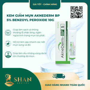 Kem giảm mụn Aknederm BP 5% Benzoyl Peroxide 10g