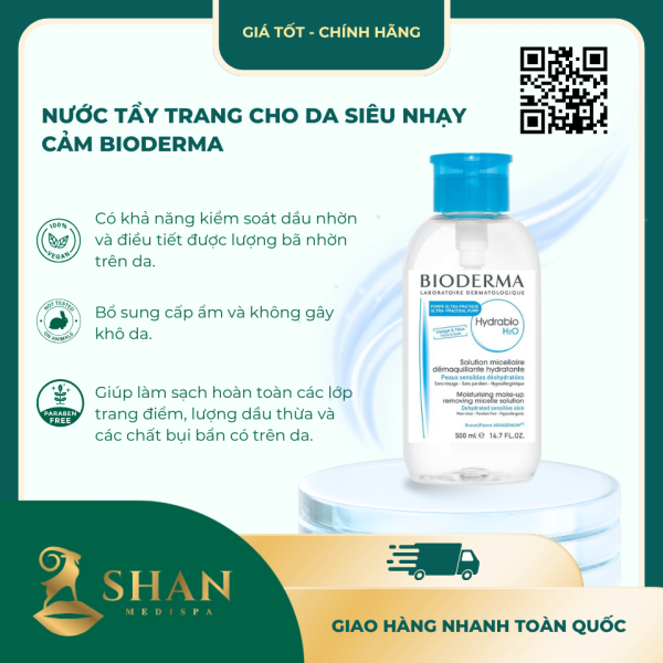 Nuoc tay trang cho da sieu nhay cam BIODERMA