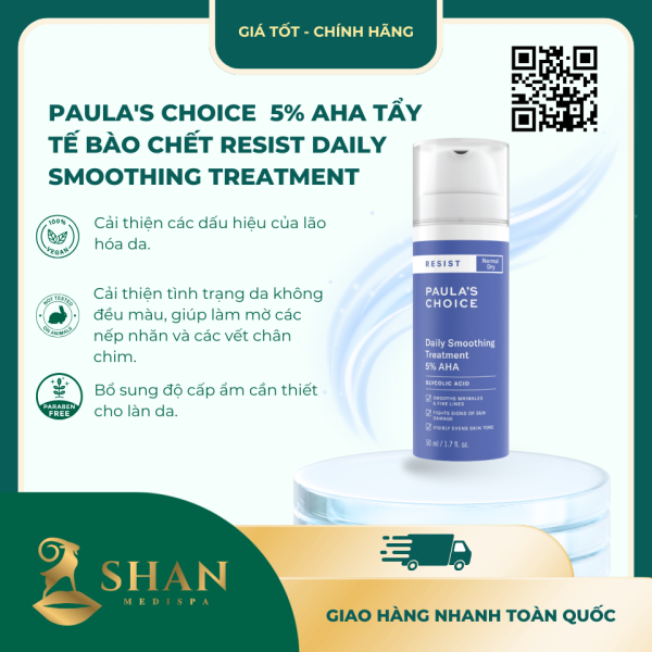 Paula's Choice 5% AHA tẩy tế bào chết Resist Daily Smoothing Treatment 1 Paulas Choice 5 AHA tay te bao chet Resist Daily Smoothing Treatment
