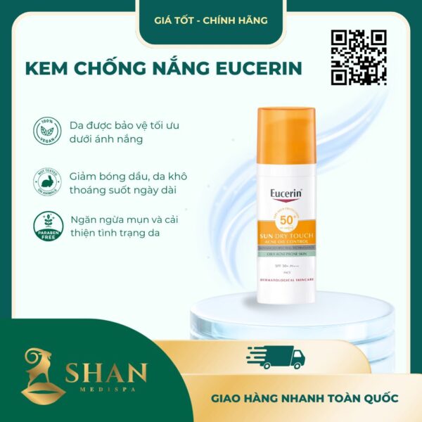Kem Chong Nang Eucerin Kiem Dau Ngua Mun 50ml