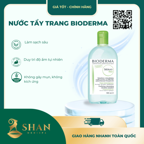 Nuoc Tay Trang Bioderma Danh Cho Da Dau Hon Hop 500ml