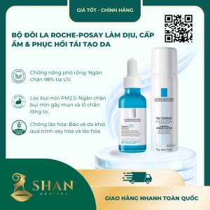 Bộ Đôi La Roche-Posay Làm Dịu, Cấp Ẩm & Phục Hồi Tái Tạo Da - Mẫu Mới