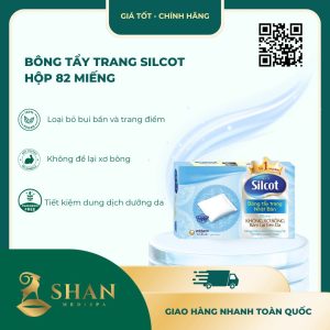 Bông Tẩy Trang Silcot Cơ Bản Hộp 82 Miếng [Mẫu Mới]