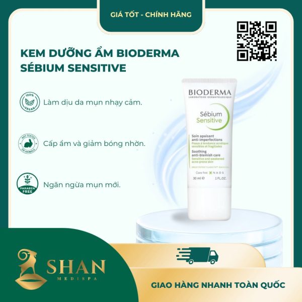 Kem Duong Am Bioderma Danh Cho Da Mun Nhay Cam 30ml