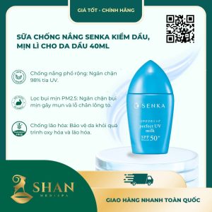 Sữa Chống Nắng Senka Kiềm Dầu, Mịn Lì Cho Da Dầu 40ml - Mẫu Mới