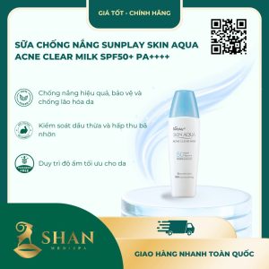 Sữa Chống Nắng Sunplay Skin Aqua Acne Clear Milk SPF50+ PA++++ - Mẫu Mới