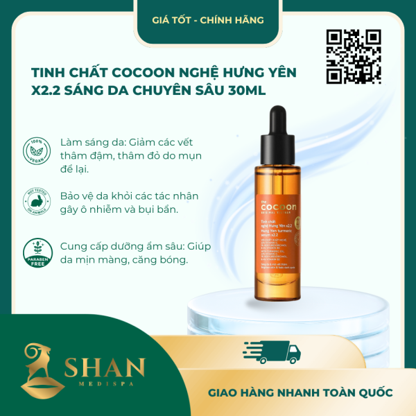 Tinh Chất Cocoon Nghệ Hưng Yên x2.2 Sáng Da Chuyên Sâu 30ml - Mẫu Mới 1 Hung Yen Turmeric Serum x2.2