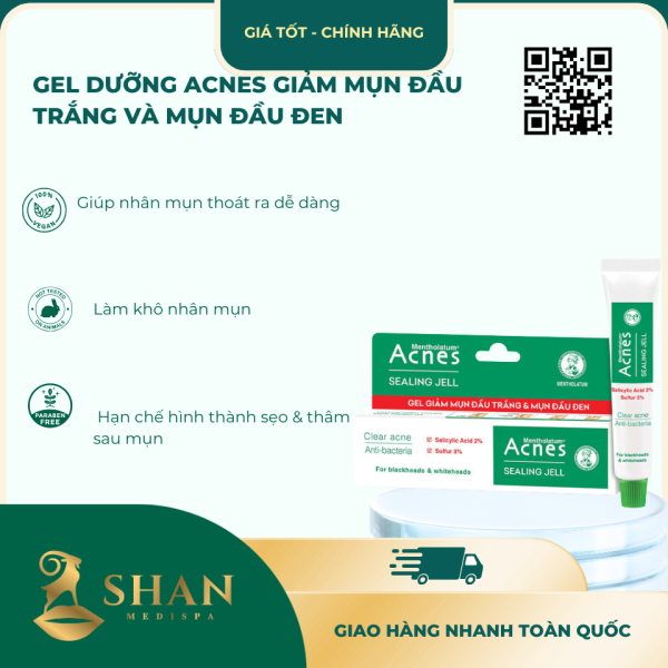 Gel Giam Mun Acnes Dau Trang Va Dau Den 18g