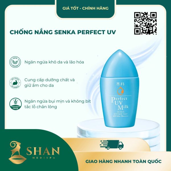 Gel Sua Chong Nang Senka Am Muot Cho Da Kho 80g