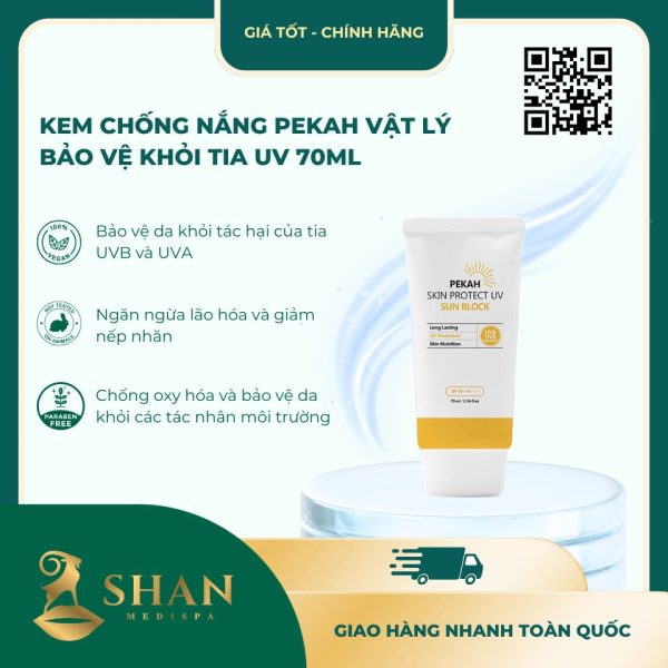 Kem Chống Nắng Pekah Vật Lý Bảo Vệ Khỏi Tia UV 70ml - Mẫu Mới 1 Kem Chong Nang Pekah Vat Ly Bao Ve Khoi Tia UV 70ml