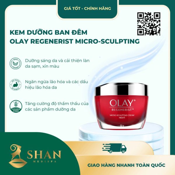 Kem Duong Olay Regenerist Ngua Lao Hoa Da Ban Dem 50g
