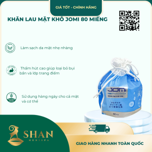 Khăn Lau Mặt Khô Jomi 80 Miếng - Mẫu Mới