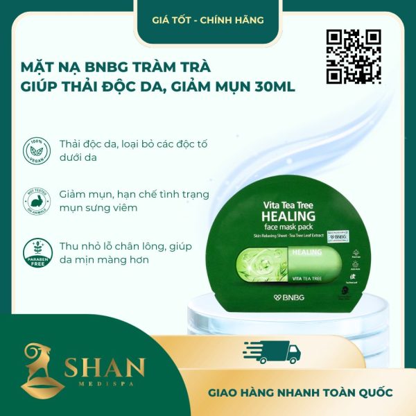 Mat Na BNBG Tram Tra Giup Thai Doc Da Giam Mun 30ml