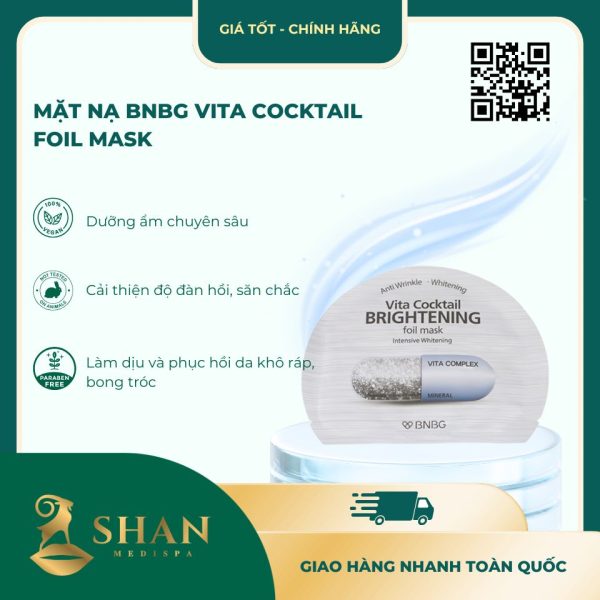 Mặt Nạ BNBG Vita Cocktail Foil Mask 30ml (Mẫu Mới) 1 Mat Na BNBG Vita Complex Duong Sang Mo Tham Nam 30ml Moi