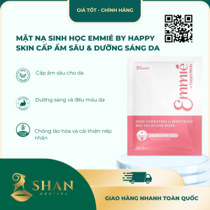 Mặt Nạ Sinh Học Emmié by Happy Skin Cấp Ẩm Sâu & Dưỡng Sáng Da - Mẫu Mới