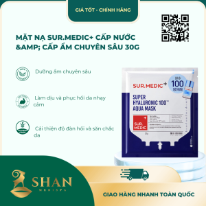 Mặt Nạ Sur.Medic+ Cấp Nước & Cấp Ẩm Chuyên Sâu 30g - Mẫu Mới