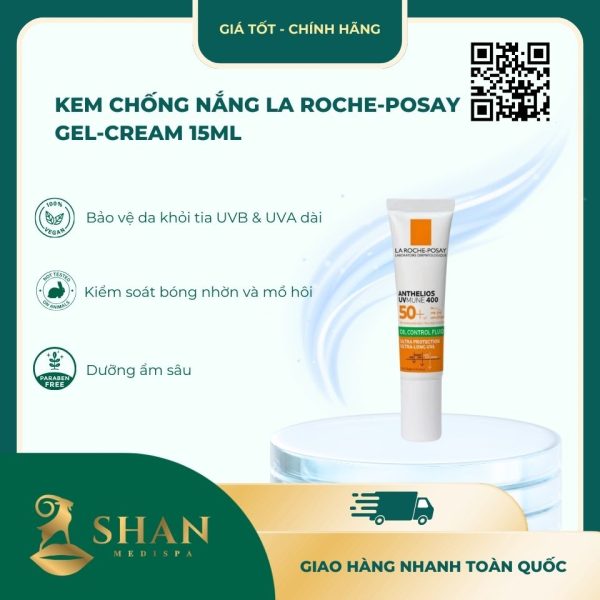 Mini Kem Chong Nang La Roche Posay Kiem Soat Dau SPF50 15ml Moi 1
