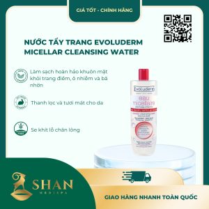 Nước Tẩy Trang Evoluderm Micellar Cleansing Water [Mẫu Mới]