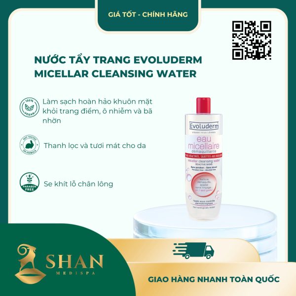 Nuoc Tay Trang Evoluderm Cho Da Kho Va Nhay Cam 500ml