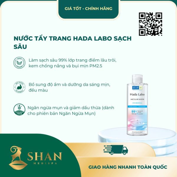 Nuoc Tay Trang Hada Labo Sach Sau Duong Sang 240ml