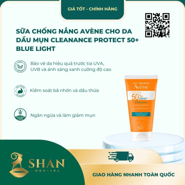 Sua Chong Nang Avene Quang Pho Rong Cho Da Dau Mun 50ml