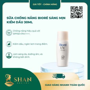 Sữa Chống Nắng Bioré Sáng Mịn Kiềm Dầu 30ml [Mẫu Mới]