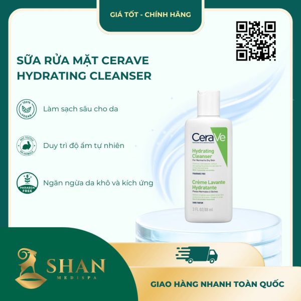 Sua Rua Mat CeraVe Cho Da Thuong Den Kho 88ml