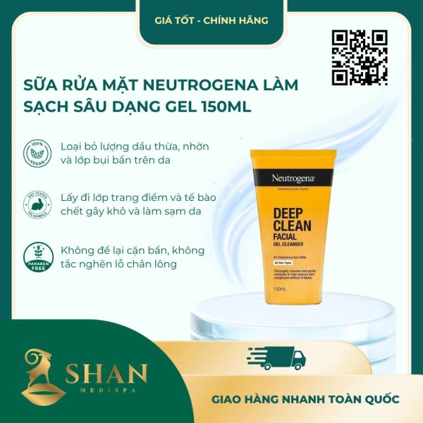 Sua Rua Mat Neutrogena Lam Sach Sau Dang Gel 150ml
