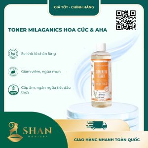 Toner Milaganics Hoa Cúc Và AHA - [Mẫu Mới]