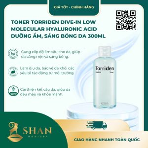 Toner Torriden DIVE-IN Low Molecular Hyaluronic Acid Dưỡng Ẩm, Sáng Bóng Da 300ml