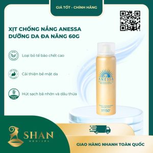 Xịt Chống Nắng Anessa Perfect UV Sunscreen Skincare Spray N SPF50+ PA++++ Dưỡng Da Đa Năng 60g - Mẫu Mới