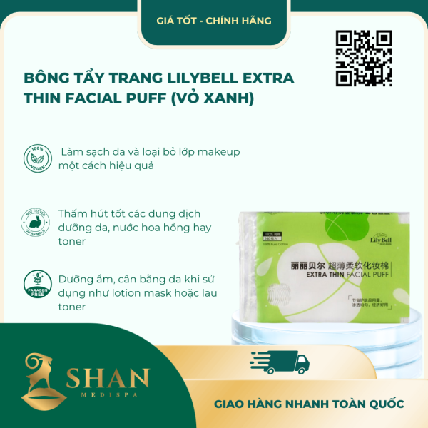 Bong Tay Trang LilyBell Vo Xanh 240 Mieng