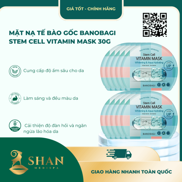 Combo Mat Na Banobagi Duong Sang Cap Nuoc Cho Da 30gx10