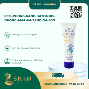 Kem-Chong-Nang-Hatomugi-Duong-Am-Lam-Sang-Da-80g - Mẫu Mới
