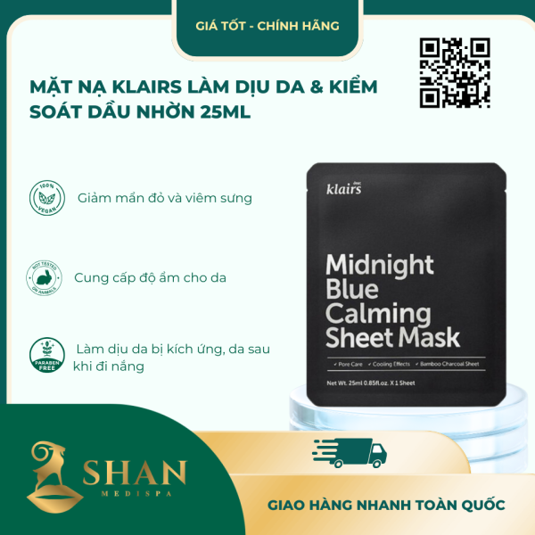 Mặt Nạ Klairs Làm Dịu Da & Kiểm Soát Dầu Nhờn 25ml - Mẫu Mới 1 Mat Na Klairs Lam Sach Diu Mat Da 25ml