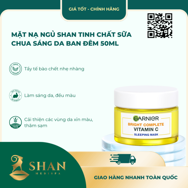 Mặt Nạ Ngủ Shan Tinh Chất Sữa Chua Sáng Da Ban Đêm 50ml - Mẫu Mới 1 Mat Na Ngu Garnier Tinh Chat Sua Chua Sang Da Ban Dem 50ml