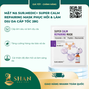 Mặt Nạ Sur.Medic+ Super Calm Repairing Mask Phục Hồi & Làm Dịu Da Cấp Tốc 28g - Mẫu Mới