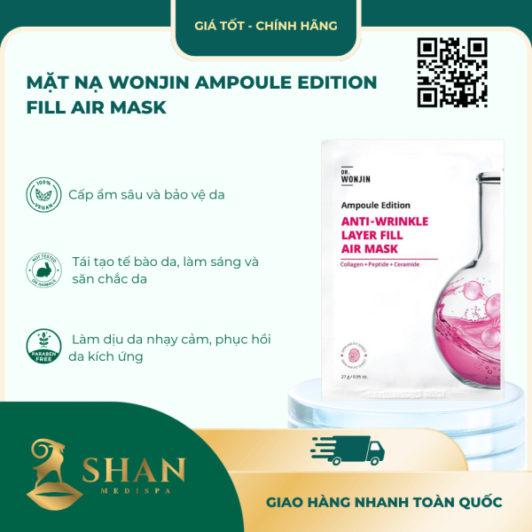 Mặt Nạ Wonjin Ampoule Edition Fill Air Mask - Mẫu Mới 1 Mat Na Wonjin Sieu Tinh Chat Nang Co Tre Hoa Da 27g