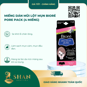 Miếng Dán Mũi Lột Mụn Bioré Pore Pack (4 Miếng) - Mẫu Mới