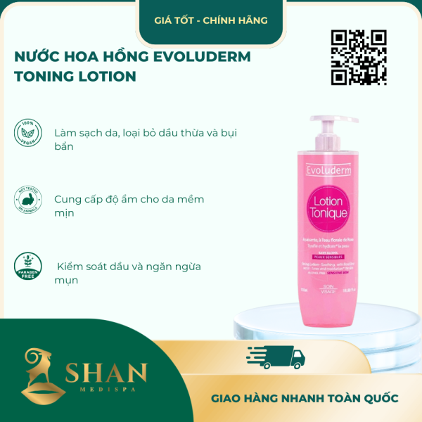 Nuoc Hoa Hong Evoluderm Danh Cho Da Kho Va Nhay Cam 500ml