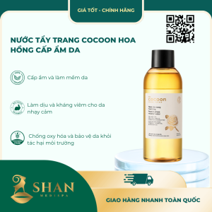 Nước Tẩy Trang Cocoon Hoa Hồng Cấp Ẩm Da - Mẫu Mới