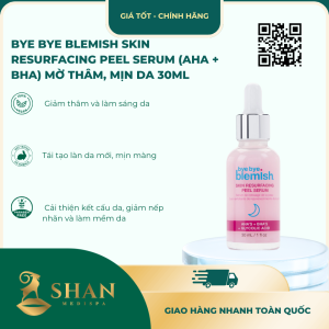 Bye Bye Blemish Skin Resurfacing Peel Serum (AHA + BHA) Mờ Thâm, Mịn Da 30ml - Mẫu Mới