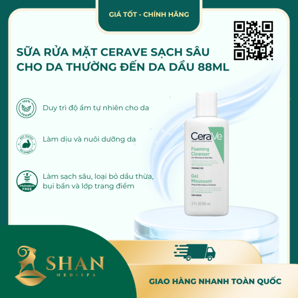 Sua Rua Mat CeraVe Sach Sau Cho Da Thuong Den Da Dau 88ml