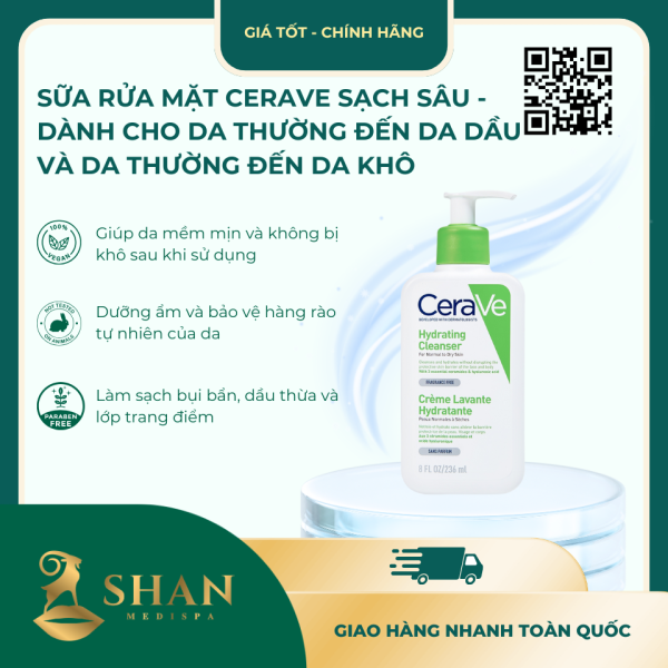 Sua Rua Mat Cerave Sach Sau Danh Cho Da Thuong Den Da Dau va Da Thuong Den Da Kho