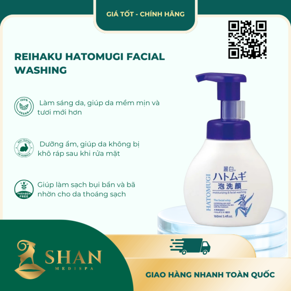 Sua Rua Mat Hatomugi Tao Bot Ho Tro Duong Am Sang Da 160ml