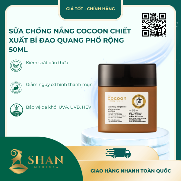 Sua Chong Nang Cocoon Chiet Xuat Bi Dao Quang Pho Rong 50ml