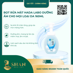 Bọt Rửa Mặt Hada Labo Dưỡng Ẩm Cho Mọi Loại Da 160ml - Mẫu Mới