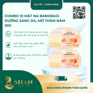 Combo 10 Mặt Nạ Banobagi Dưỡng Sáng Da, Mờ Thâm Nám 30g- [Mẫu Mới]