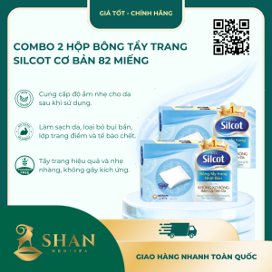 Combo 2 Hộp Bông Tẩy Trang Silcot Cơ Bản 82 Miếng - [Mẫu Mới]